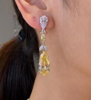 Anabela Chan 18K Canary Calla Lily Earrings 2