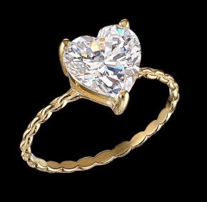 Anabela Chan Mini Lab Diamond Heart Ring 5