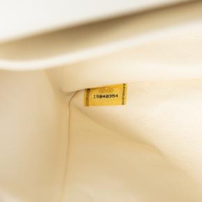 Chanel Off White Jumbo Classic Lambskin Double Flap 5