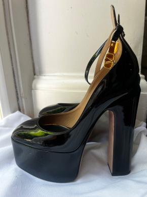 Valentino Black Patent Tan Go Heels 3