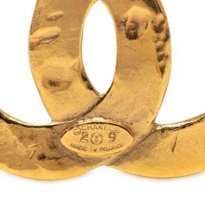 Chanel Gold Plated WovenCC  Brooch 4