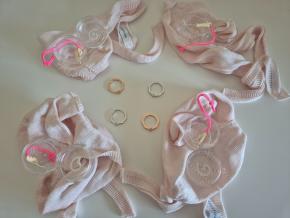 Zuzana Spustova  4 Diamond  Stack Rings US size 4.5 3