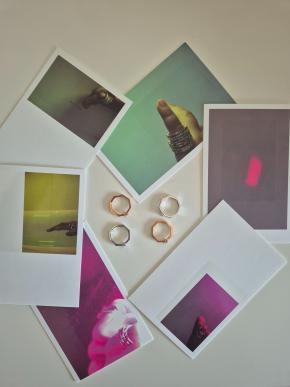 Zuzana Spustova  4 Diamond  Stack Rings US size 4.5 4