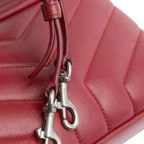 Saint Laurent Dark Red TLoulou oy Matelasse Leather Monogram Crossbody 10
