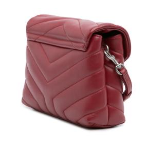 Saint Laurent Dark Red TLoulou oy Matelasse Leather Monogram Crossbody 2