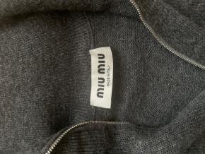 Miu Miu Grey Cashmere Half Zipper Sweater 15
