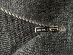 Miu Miu Grey Cashmere Half Zipper Sweater 11