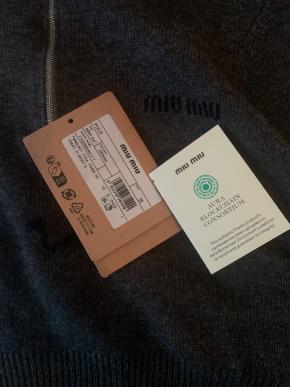 Miu Miu Grey Cashmere Half Zipper Sweater 12