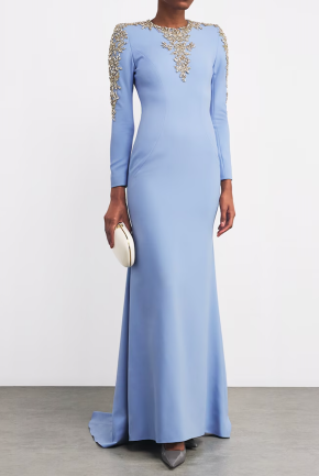 Jenny Packham Crepe Embellished Sabi Gown 3