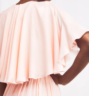 Giambattista Valli Crepe Cape-Overlay Midi Dress 3