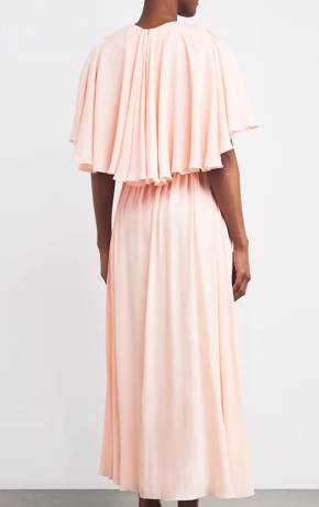 Giambattista Valli Crepe Cape-Overlay Midi Dress 6