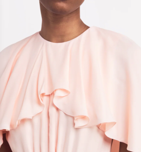 Giambattista Valli Crepe Cape-Overlay Midi Dress 6