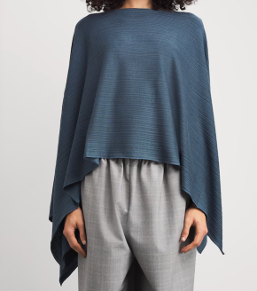 Agnona Plissé Cropped Poncho 4