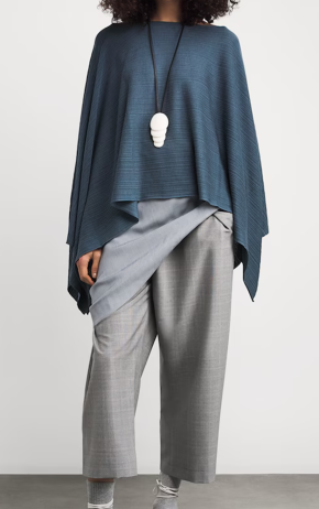 Agnona Plissé Cropped Poncho 6