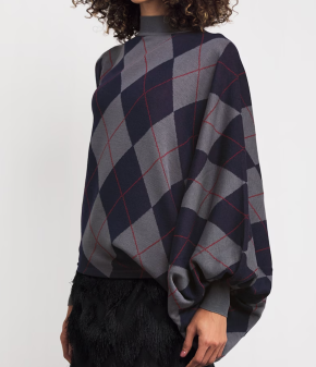 A.W.A.K.E. Mode Merino Wool Argyle Sweater 4