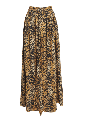 Melissa Odabash Elsa Belted Leopard-Print Jersey Maxi Wrap Skirt 4