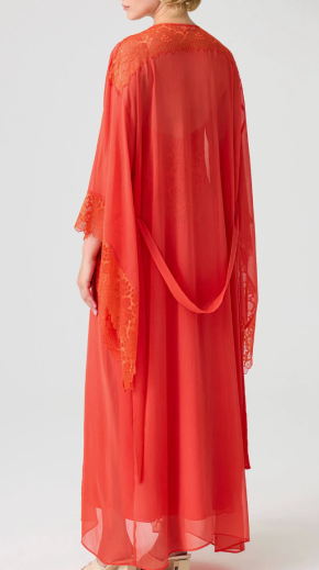 Bocan Silk Chiffon Long Robe 2