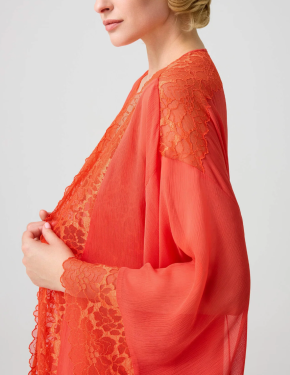 Bocan Silk Chiffon Long Robe 3