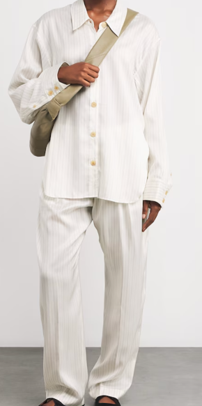 Khaite Silk Striped Trenton Trousers 4