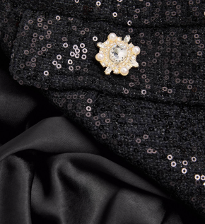 Self Portrait Navy Contrast Collar Knit Mini Dress 2