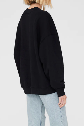 Anine Bing Oversized Cotton Logo Sweatshirt TU 5