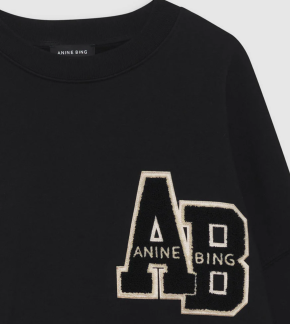 Anine Bing Oversized Cotton Logo Sweatshirt TU 4