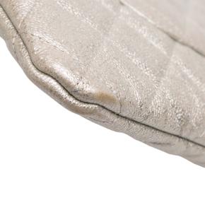 Chanel Silver Medium Quilted Metallic Caviar O Case Clutch 11
