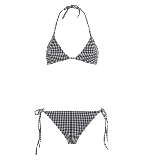 Hunza G Gingham Sabrina Triangle Bikini 2