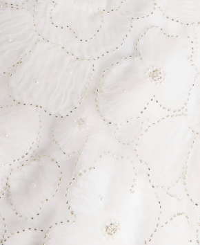 Self Portrait White Embellished Tulle Midi Dress 6