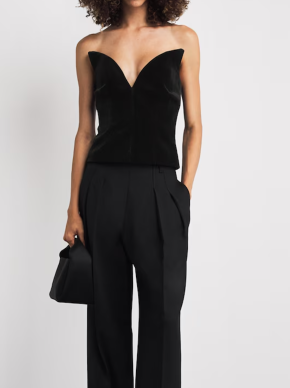 Roland Mouret Velvet Corset Top 2