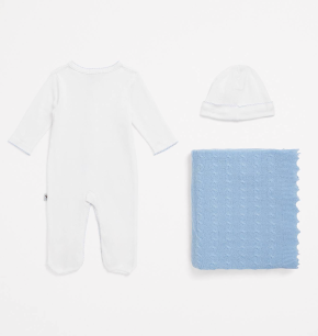 G.H. Hurt&Son Kids All-in-One, Hat and Shawl Set (0-3 Months) 2
