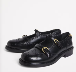 Sandro Paris Leather Mary Jane Derby Shoes 5