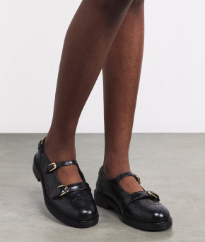 Sandro Paris Leather Mary Jane Derby Shoes 3