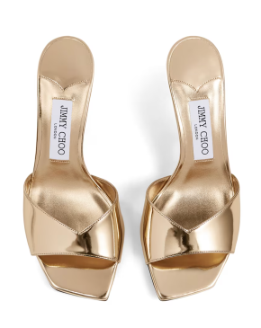 Jimmy Choo Skye 70 Metallic Leather Mules 2