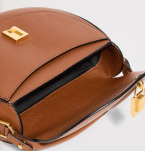 Demellier Small Leather Siena Saddle Bag 4