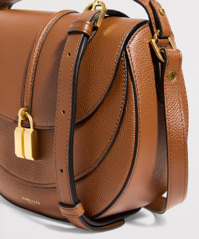 Demellier Small Leather Siena Saddle Bag 6