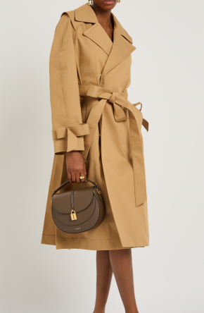 Demellier Small Leather Siena Saddle Bag 6