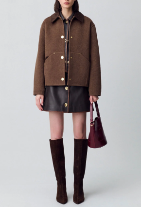 Claudie Pierlot Wool-Blend Barn Jacket 3