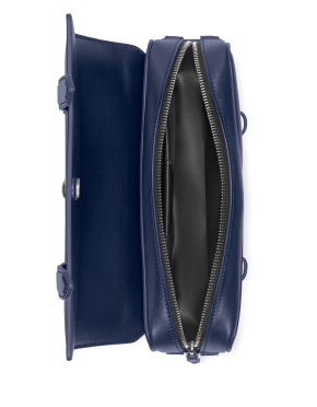 Montblanc Navy Blue Leather Meisterstück Messenger Bag 6