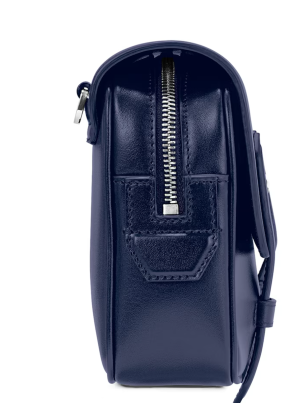 Montblanc Navy Blue Leather Meisterstück Messenger Bag 4