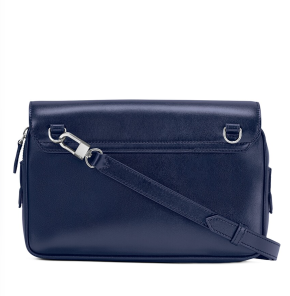 Montblanc Navy Blue Leather Meisterstück Messenger Bag 3