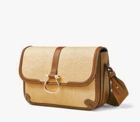 Aspinal Of London Raffia Leather Resort Cross-Body Bag 3