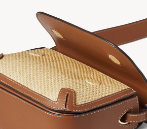 Aspinal Of London Raffia Leather Resort Cross-Body Bag 9