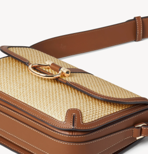 Aspinal Of London Raffia Leather Resort Cross-Body Bag 4