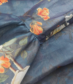 Leo Liin Multi Pear Blossom Katrina Midi Dress 4