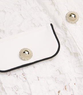 Self Portrait Lace Contrast Collar Mini Dress 5