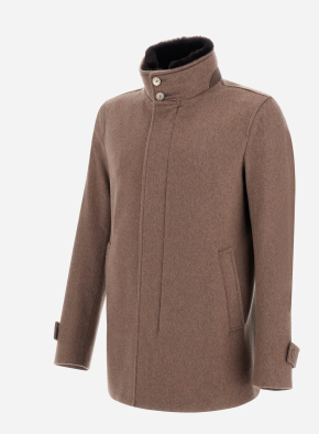 Herno Cashmere Shearling-Trim Car Coat 5