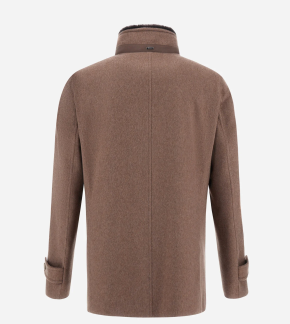 Herno Cashmere Shearling-Trim Car Coat 4