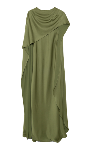 Simkhai Izel Satin Cape Gown 3