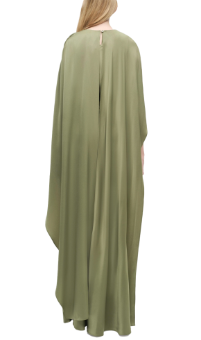 Simkhai Izel Satin Cape Gown 5